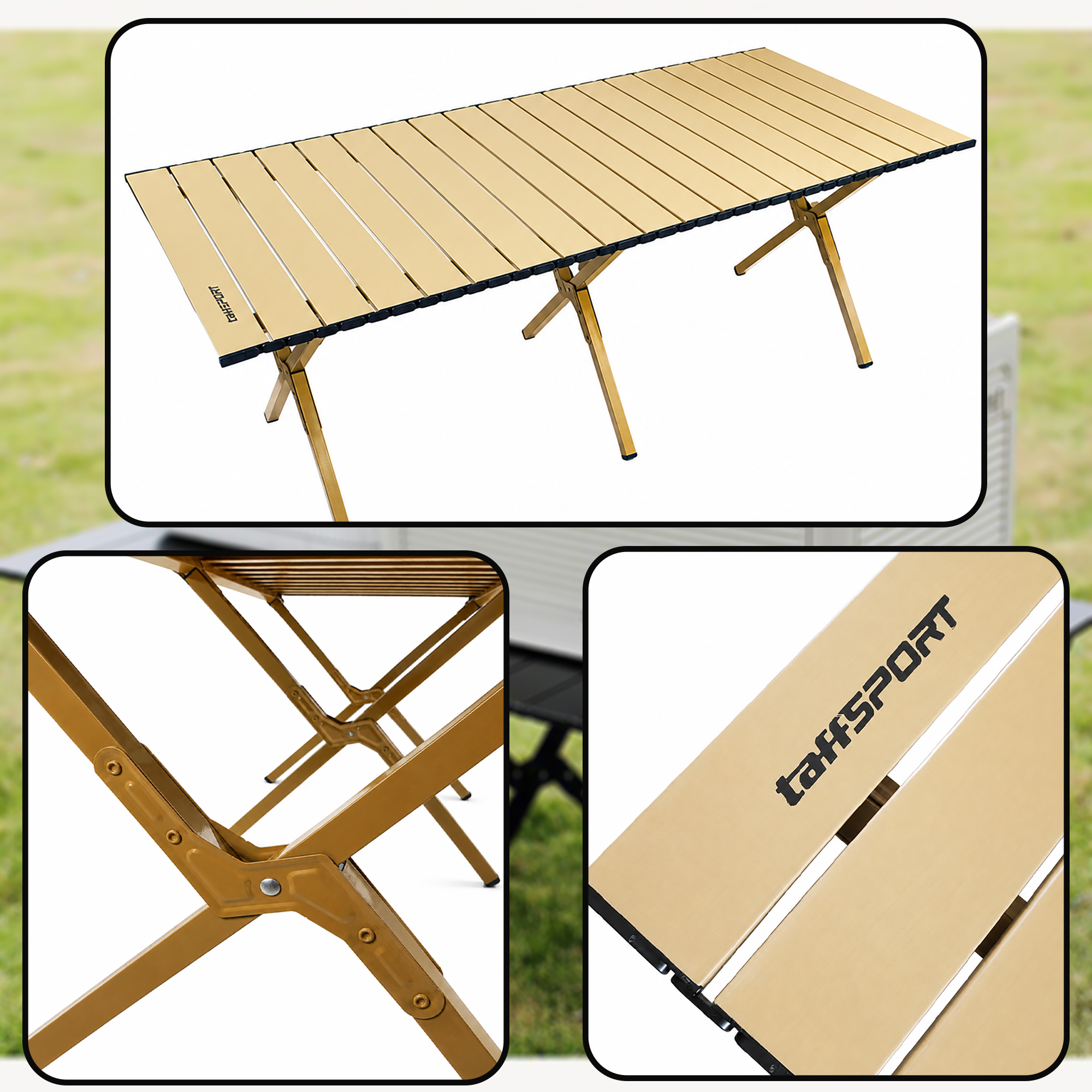 Gambar produk TaffSPORT Meja Lipat Outdoor Piknik Camping Portable 118x59x43.5cm - ST12 - 1