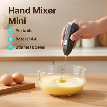 Gambar produk Hand Mixer Mini Pengocok Telur Milk Frother Electric Battery Power - HMP16