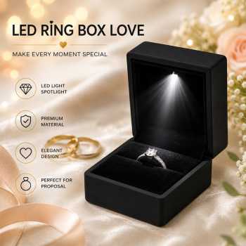 ZEXY Kotak Cincin Ring Proposal Wedding Jewerly Box LED Light - PJ324
