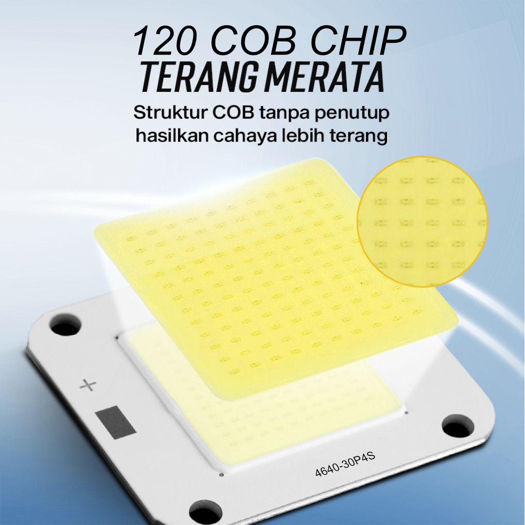 Gambar produk TaffLED Chip LED Lampu COB Floodlight Spotlight 12V 50W 8 PCS Cool White 6000K - COB4640-DC12-50 - Utama