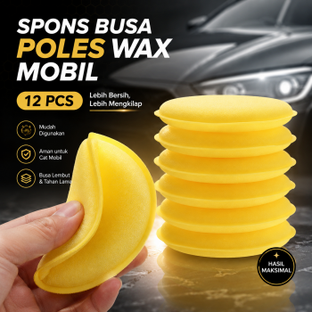 Gambar produk RUNDONG Spons Busa Pad Poles Wax Body Mobil 12 PCS - R2010