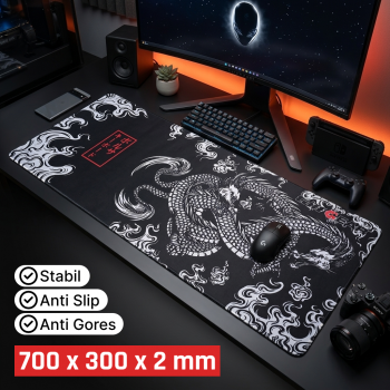 Gambar produk TaffGEAR Mouse Pad Gaming Japanese Dragon Desk Mat 700x300x2mm - M34