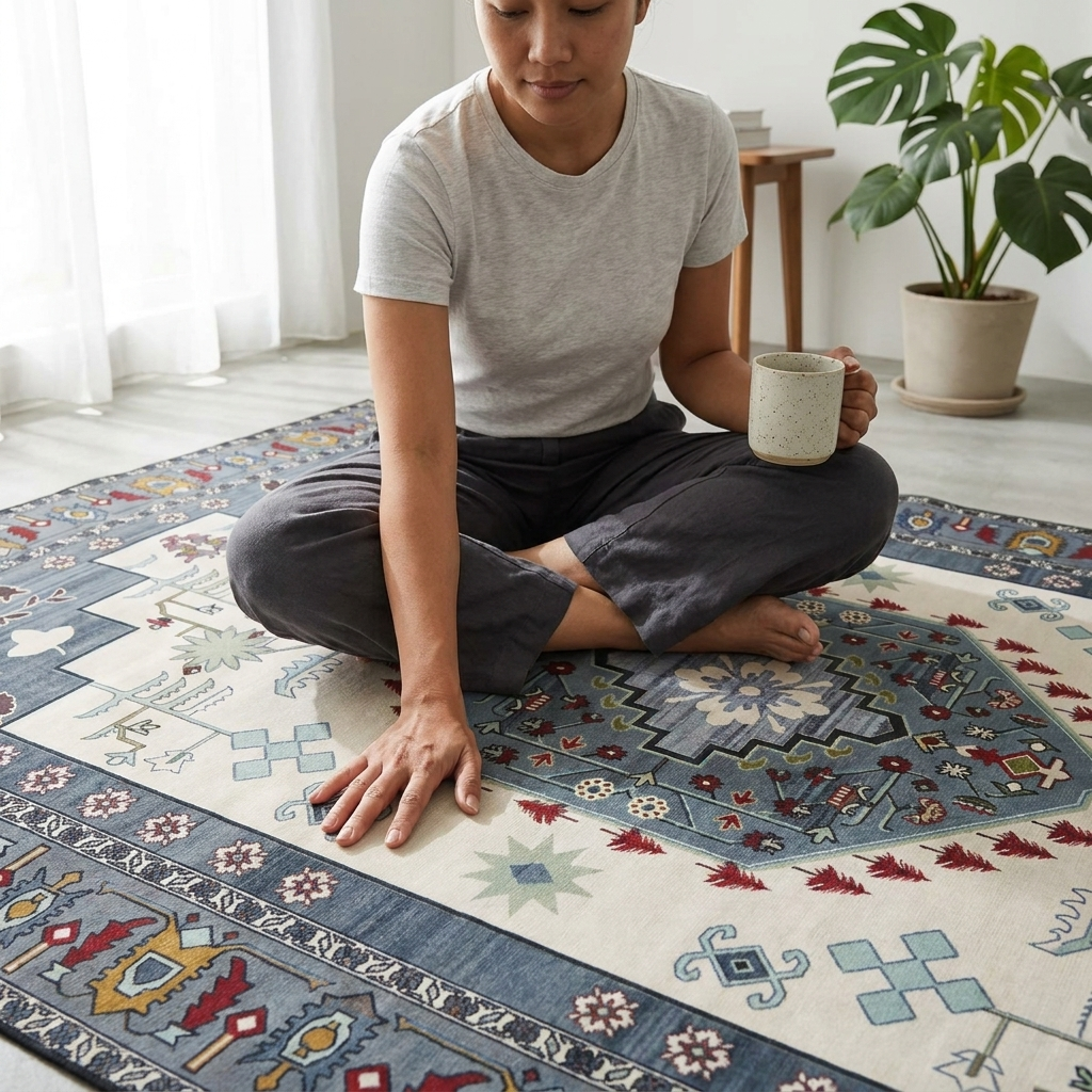 Gambar produk TaffHOME Karpet Lantai Permadani Persian Pattern Polyester 1.6x2.3M - BQ110 - 2