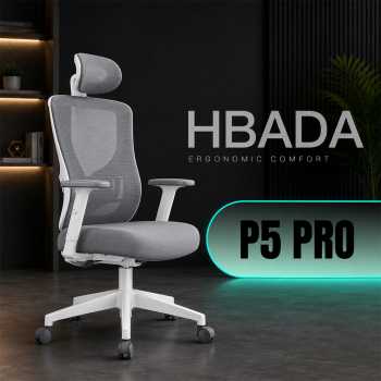 HBADA Kursi Kantor Office Chair 2D Lumbar Support Flexible Armrest - P5-Pro