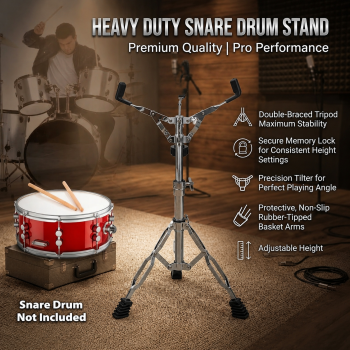 Gambar produk OZA Snare Drum Stand Heavy Duty Adjustable Height Holder Anti-Slip - O-14