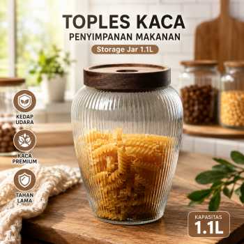Noolim Toples Kaca Penyimpanan Makanan Vintage Kedap Udara Storage Jar - HC102