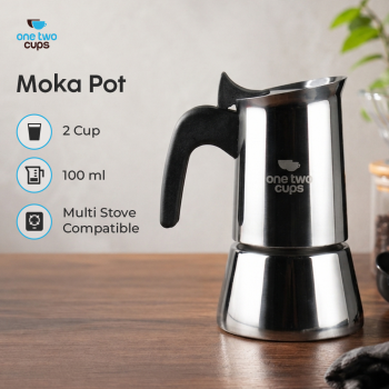One Two Cups Moka Pot Teko Kopi Espresso Coffee Maker Stovetop - Z70