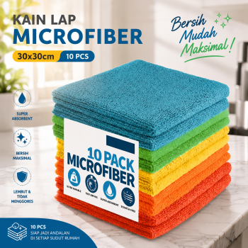 MALIH Kain Microfiber Multifunction Cleaning Cloth 30x30cm 10 PCS - H-15