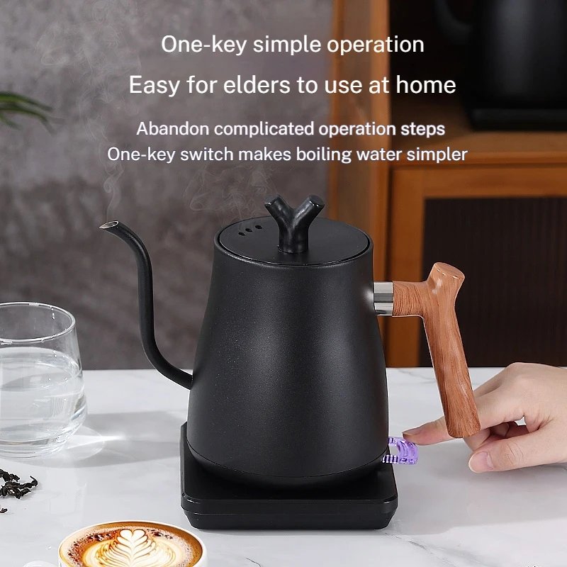 Gambar produk Kbxstart Teko Listrik Kopi Pemanas Air Leher Angsa Kettle 1L 1000W - HR-462 - 3