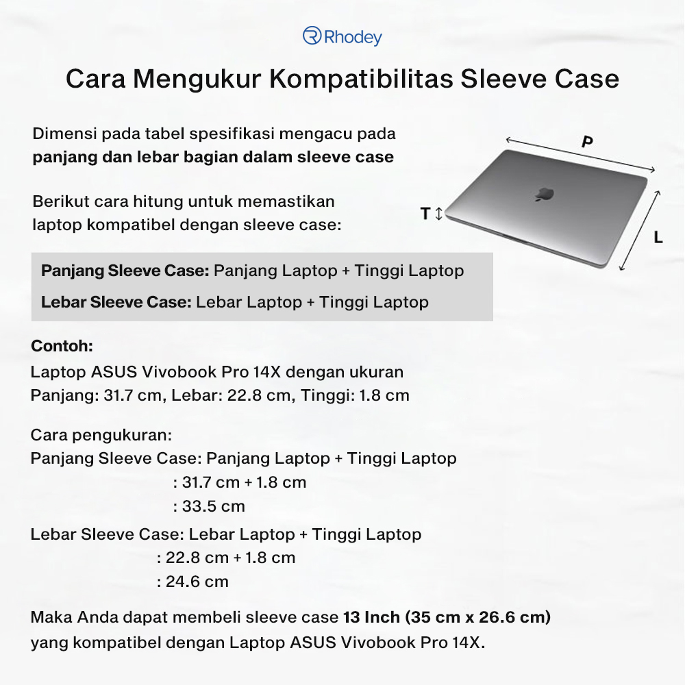 Gambar produk Rhodey Sleeve Laptop Felt Soft Case Protection Cover 11 Inch - 7