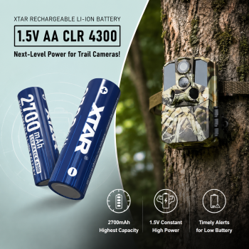 Gambar produk XTAR Baterai Isi Ulang AA Recharge Li-Ion Button Top 2700 mAh 1.5V 4PC - CLR 4300