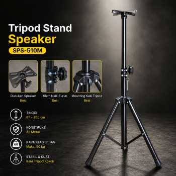 APIR Tripod Stand Speaker Profesional 97-200cm All Metal - SPS-510M
