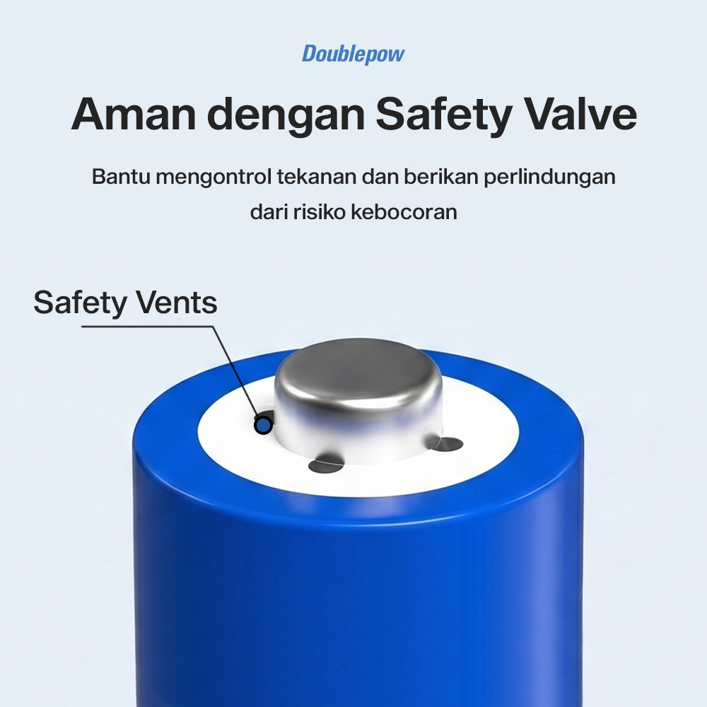 Gambar produk Doublepow Baterai Isi Ulang AA Ni-MH Button Top 800 mAh 1.2V 2 PCS - 6
