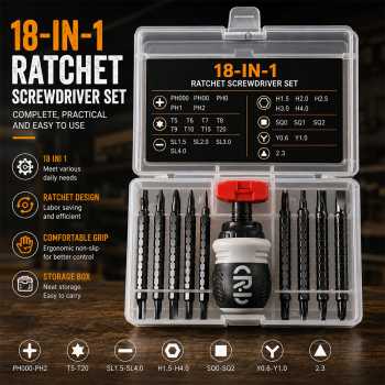 Stub Set Obeng Multifungsi Chrome Vanadium Steel Set Screwdriver - 26100