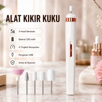 YIKOOLIN Alat Kikir Kuku Electric Nail Drill 5 Head 20000 RPM 150mAh - K55