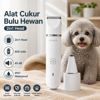 PETKIT Alat Cukur Bulu Hewan Anjing Kucing 2in1 Shaving Trimmer 600mAh