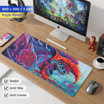 Gambar produk Mouse Pad Gaming XL Desk Mat Purple Monster - MP005