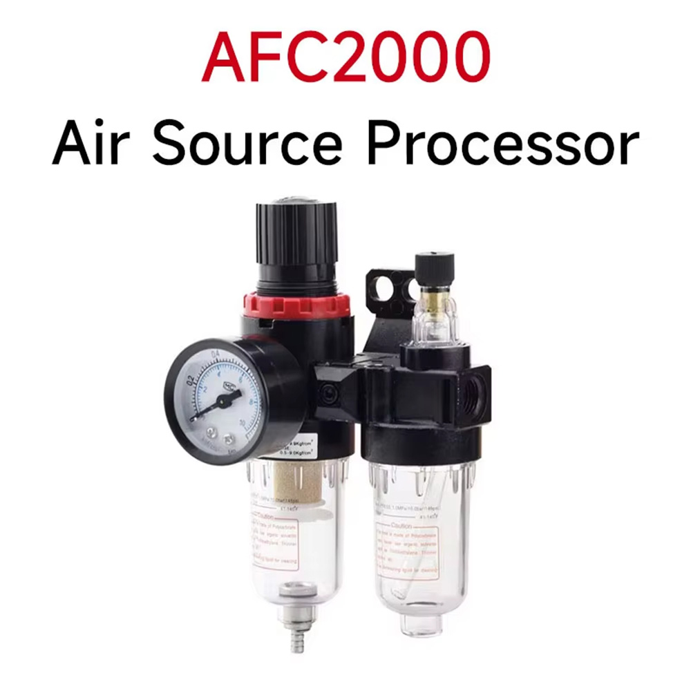 Gambar produk Gene Air Filter Regulator Pneumatic Saringan Kompresor Angin G1/4 Fiber Core - AFC-2000 - 1
