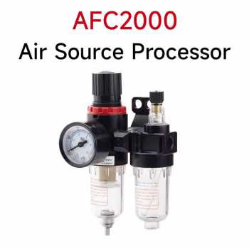 Gambar produk Gene Air Filter Regulator Pneumatic Saringan Kompresor Angin G1/4 Fiber Core - AFC-2000 - 1