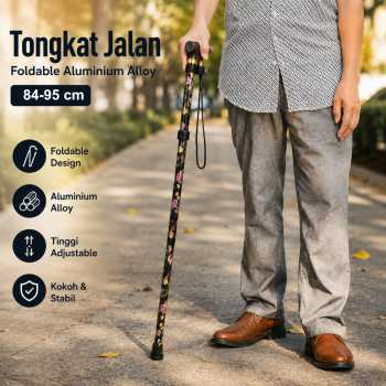 Parlora Alat Bantu Tongkat Jalan Lipat Walking Cane Adjustable - AL-010