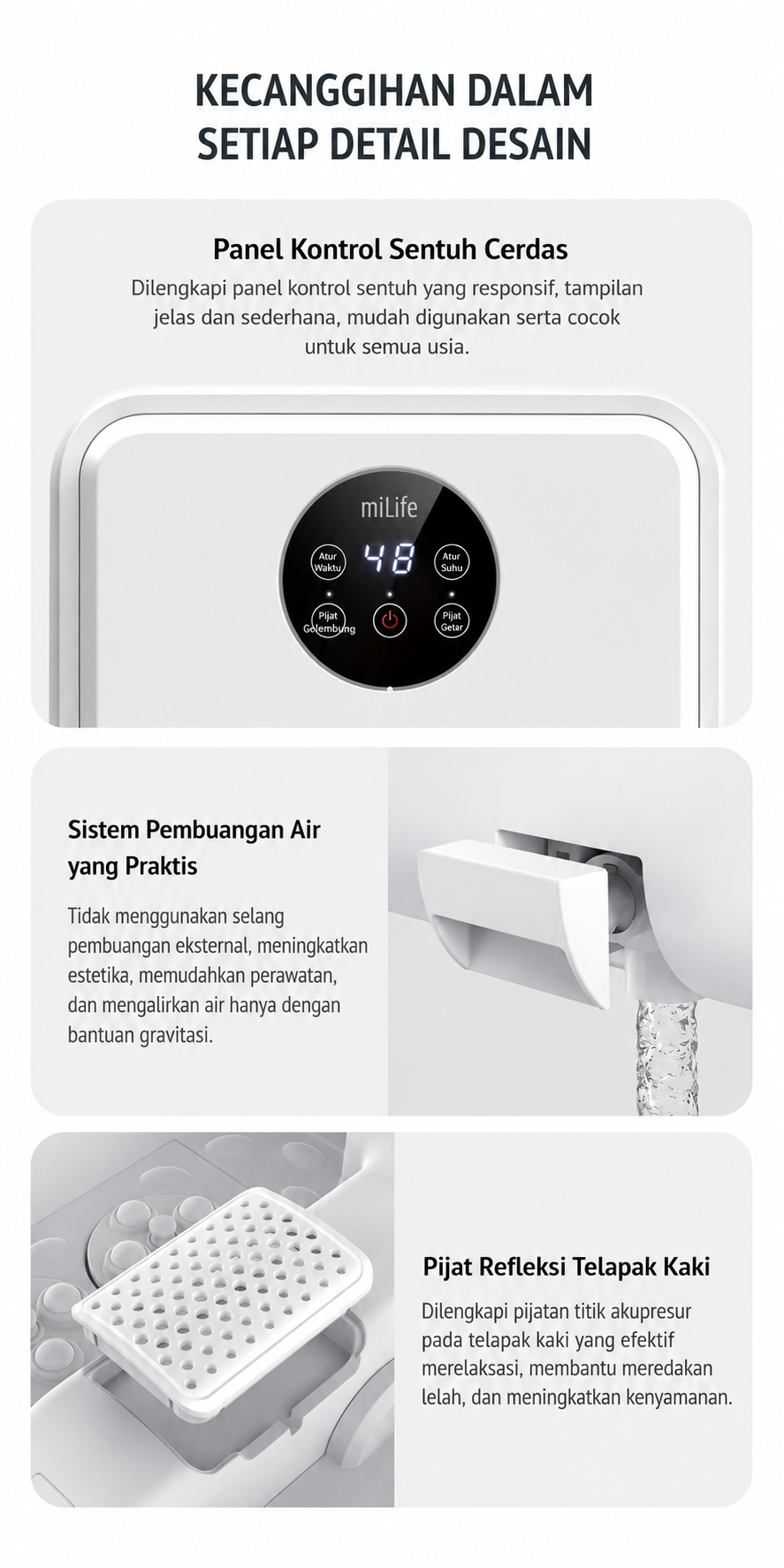Gambar produk HITH Alat Pijat SPA Kaki Intelligent Foot Bath Massage Heating - YMZ-X6 - 2