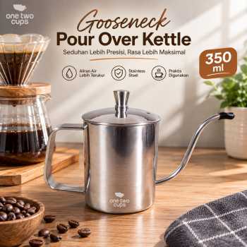 One Two Cups Teko Kopi Leher Angsa Gooseneck Pour Over Kettle 350ml - HS-10