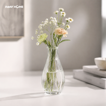 Gambar produk TaffHOME Vas Bunga Botol Kaca Estetik Multifungsi Vertical Flower Vase - FN-14