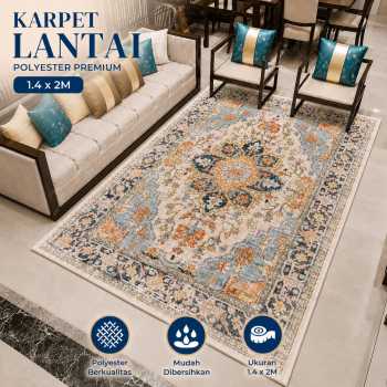 TaffHOME Karpet Lantai Permadani European Style Polyester 1.4x2M - BQ200