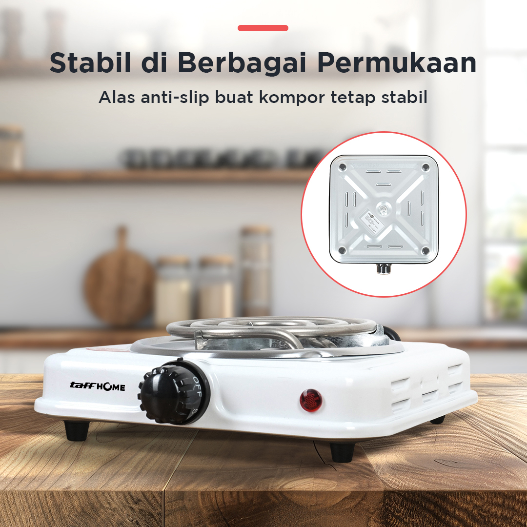 Gambar produk TaffHOME Kompor Listrik 1 Tungku Mini Portable Coil Hot Plate 1000W - THP-5701 - 5