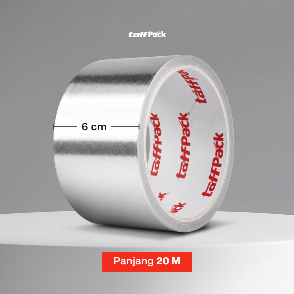 Gambar produk TaffPACK Lakban Aluminium Foil Tape Tahan Panas Anti Bocor 0.06mm 6cmx20M - INU161 - 7