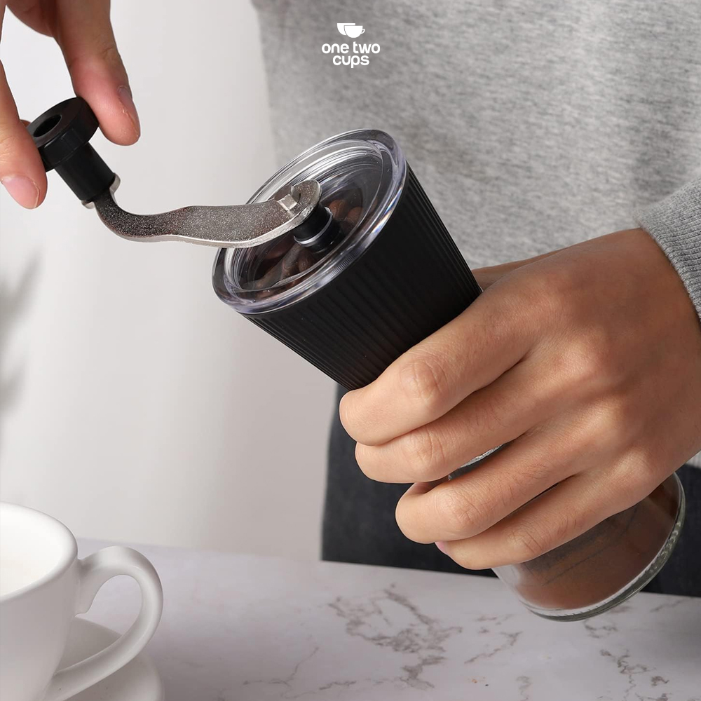 Gambar produk One Two Cups Alat Penggiling Kopi Manual Coffee Grinder 160ml - CF012 - 6