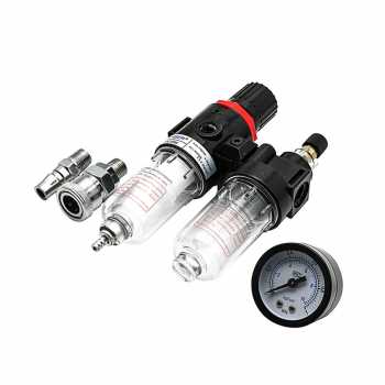 Gambar produk Gene Air Filter Regulator Lubricator Kompresor G1/4 with Konektor - AFC2000 - Kemasan