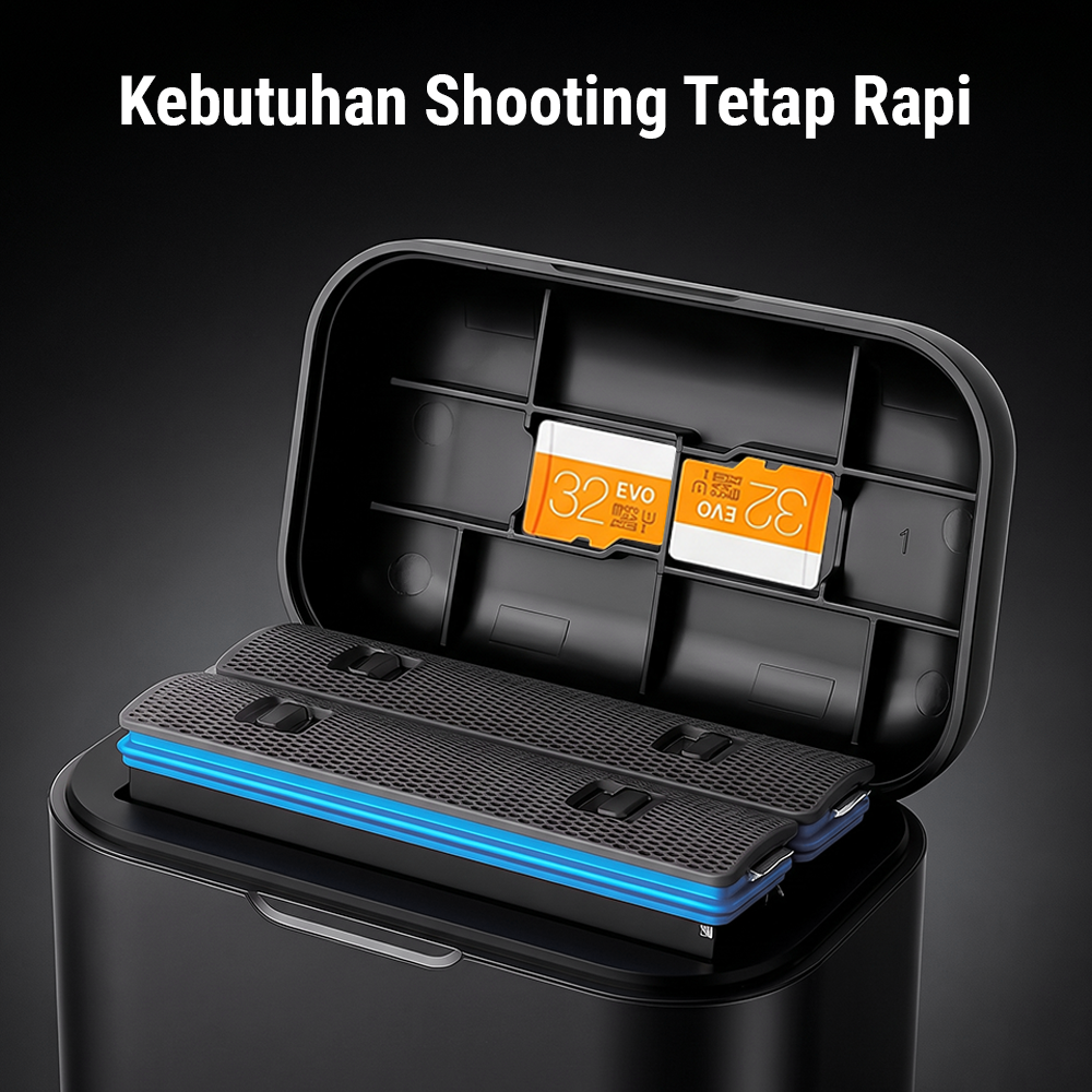 Gambar produk Charger Baterai Box Insta360 X4 Fast Charging LED 2 Slot - CH2-X4-02 - 6