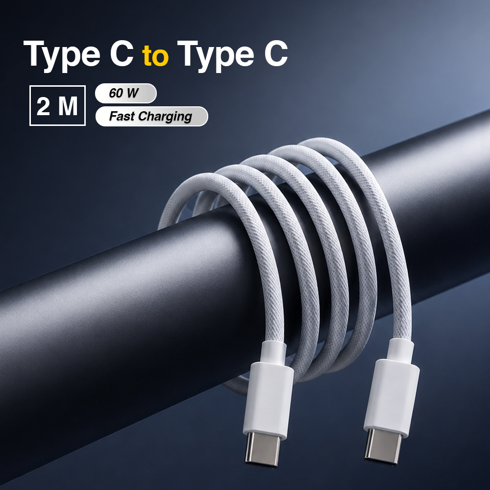 Gambar produk TECVAS Kabel Charger USB Type C to Type C Fast Charging 2M 60W - AO51 - Utama