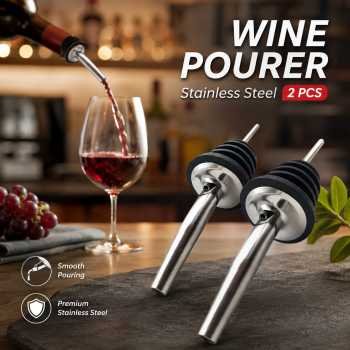 HALOJAJU Wine Pourer Bar Cocktail Stainless Steel 2 PCS - 113