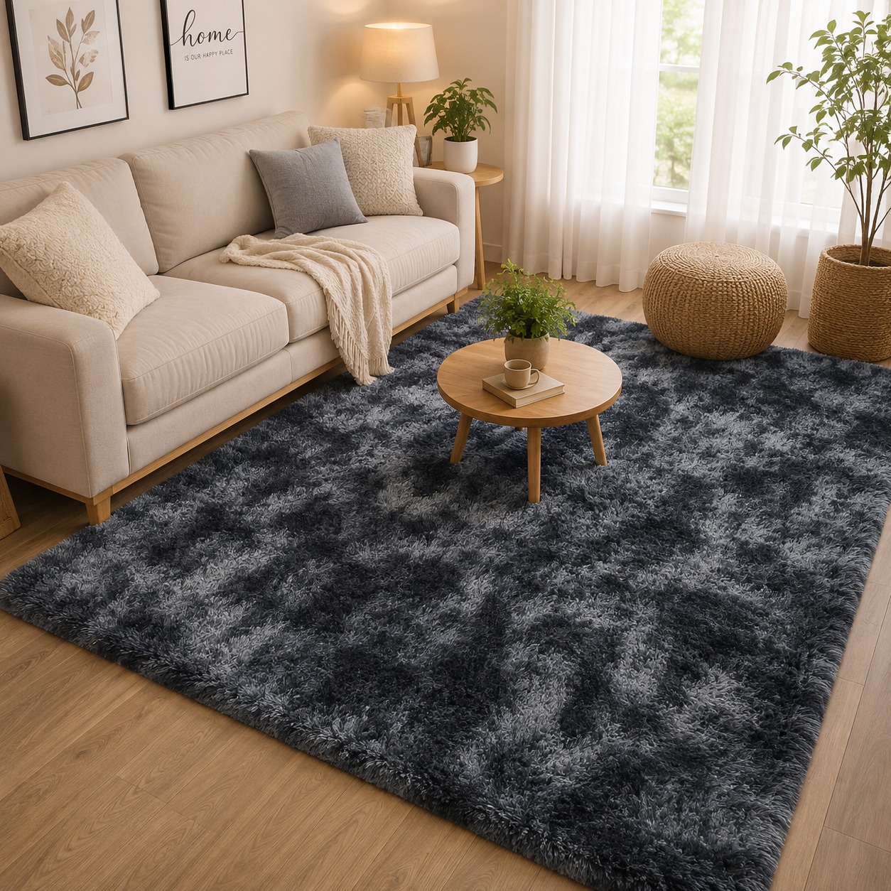 Gambar produk TaffHOME Karpet Matras Bulu PVC Living Room Soft Tie Die 125x150cm - DE2020 - 1