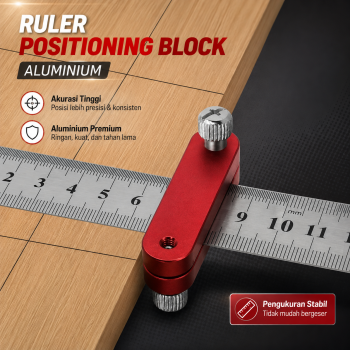 JIGHOLE Ruler Positioning Block Aluminium Pembatas Penggaris - JG20