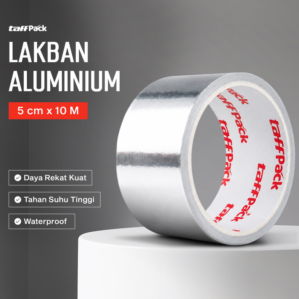 Gambar produk TaffPACK Lakban Aluminium Foil Tape Tahan Panas Anti Bocor 5cmx10M - YX10 - Utama
