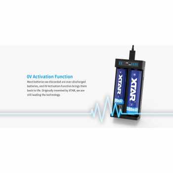 Gambar produk XTAR Charger Baterai 2 Slot 14500 18650 21700 Li-Ion Type C - MC2 Plus-C KT - 3