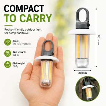 Gambar produk XFIRE Lampu Camping Senter Gantung Lantera 5 Mode 2in1 Color 600mAh - YY-17 - 6