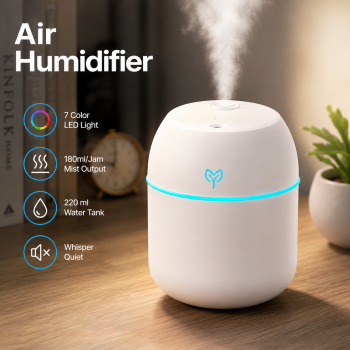 Searide Air Humidifier Mini Car Home Ultrasonic Diffuser 7 Color 220ml - D-01