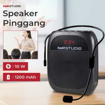 TaffSTUDIO Speaker Pinggang Penguat Suara Bluetooth LED TF Card 10W - YW-166U