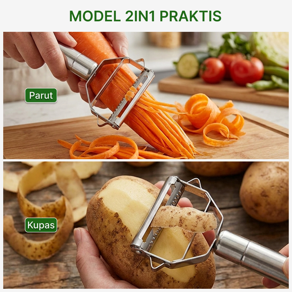 Gambar produk KNIFEZER Pisau Pengupas Buah Sayur Peeler Multifunction - YYC770 - 1