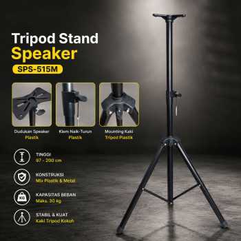 APIR Tripod Stand Speaker Profesional 97-200cm Mix Plastik Metal - SPS-515M