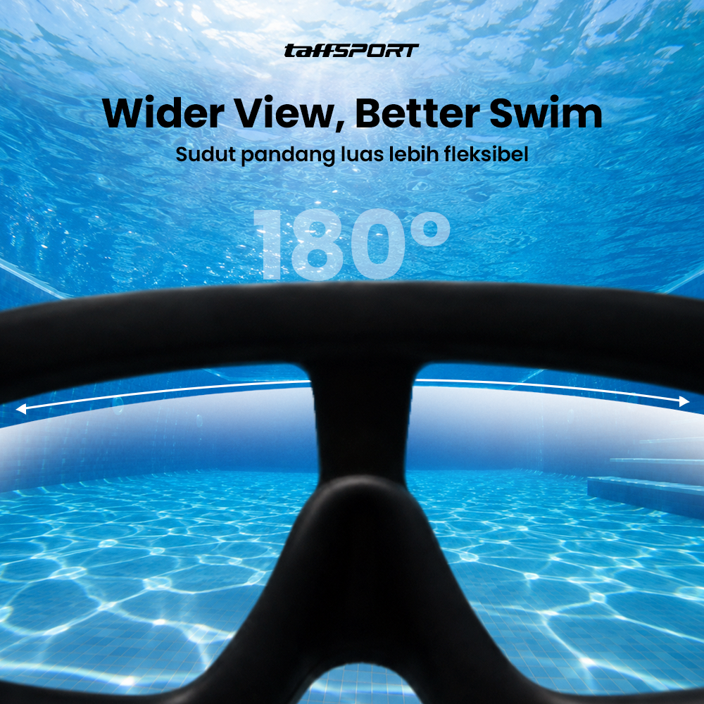Gambar produk TaffSPORT Kacamata Renang Dewasa UV Protection Anti Fog - GOG-3610 - 3