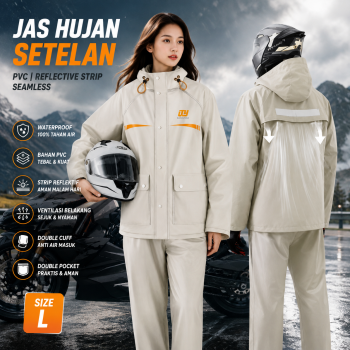 QUANYAN Jas Hujan Setelan Motor Seamless PVC Waterproof Raincoat - ZY-20