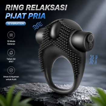 VIBRES Ring Relaksasi Pijat Elektrik Pria Silicone Ring 10 Vibration - VR10