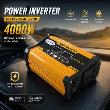 Taffware Power Inverter Mobil Modified Sine Wave DC 12V AC 220V 4000W - SP2-Q4000