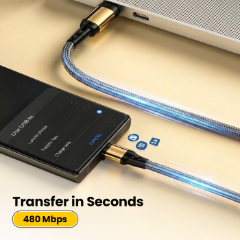 Gambar produk ILANO Kabel Data USB Type C Multifungsi Fast Charging 3A 60W 1.2M - ILC3 - 2