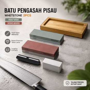 KNIFEZER Batu Pengasah Pisau Knife Whetstone 400/1000 3000/8000 2PCS - CF413